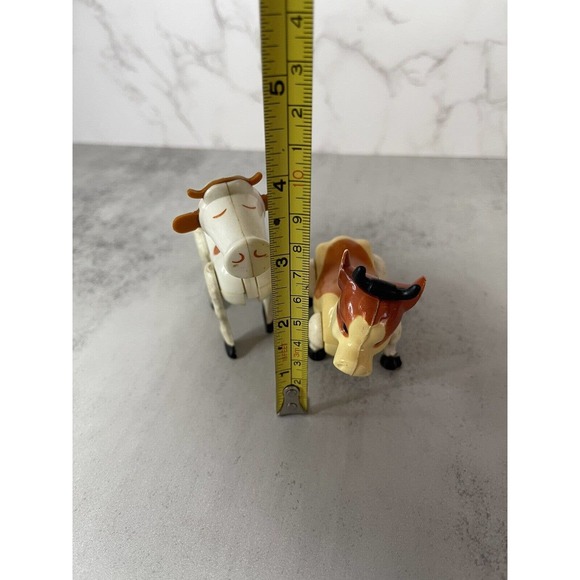 Vintage Fisher Price Little People Lot of 2 Farm Posable Cows Replacements - Picture 9 of 10